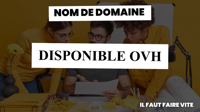 Nom de domaine disponible ovh : Ne le laissez pas vous echapper !